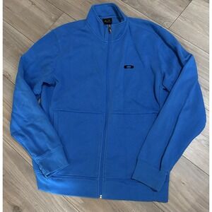 Oakley Blue Full Zip Sweater Sweatshirt Sz M